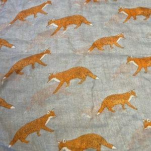 Grey scarf fox print